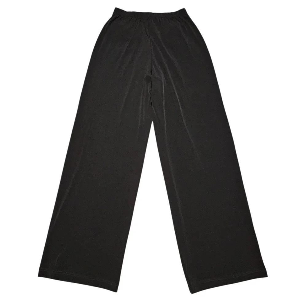 Tilley Women's Pants Sz XS Wide Leg Black Pull On Stretch Travel Secure Pockets